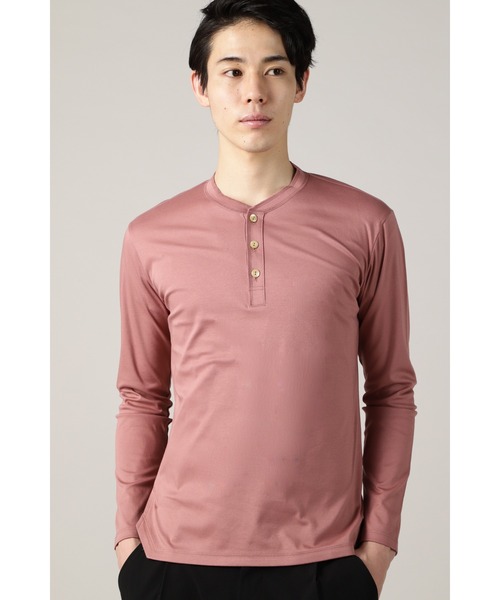 未使用★SEA ヘンリーネック L/S TEE★ピンク HIGH STREET（ハイストリート） tシャツ HIGH STREET∴CLEANSER