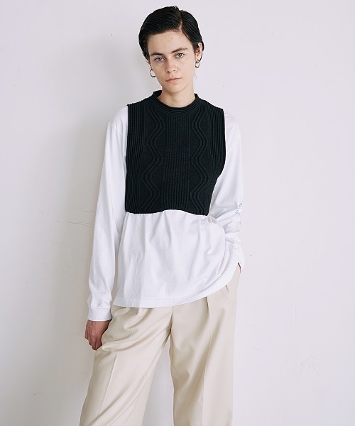 ニット セーター Flow Knit Vest（フロウニットベスト） レディース