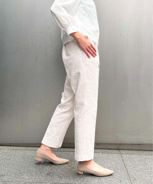 PICCIN パンツ スーツ 「セットアップ可能」綾織りツイード