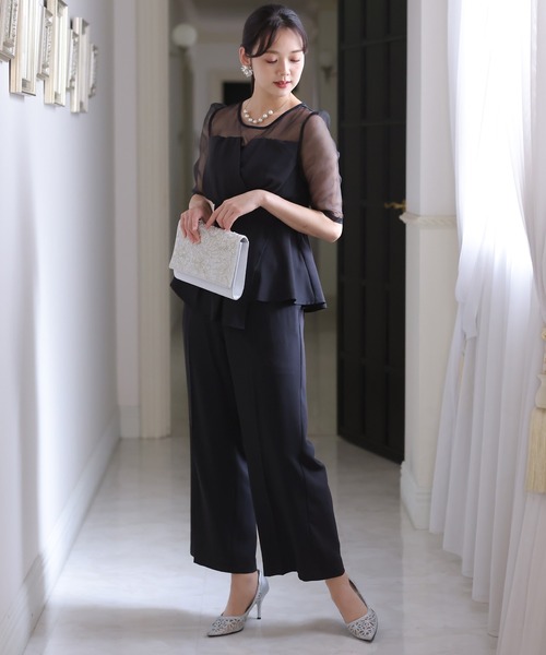 PourVous パンツドレス セットアップ パーティー 結婚式