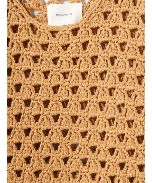 MIDIUMISOLID ワンピース for Ladies モチーフかぎ針編みワンピース 
