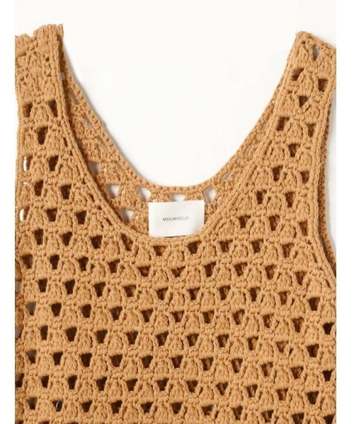 MIDIUMISOLID ワンピース for Ladies モチーフかぎ針編みワンピース 