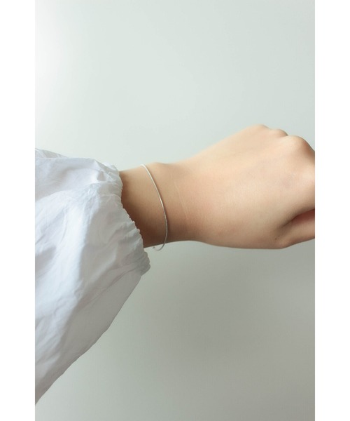 シンプル金属製ブレスレット 約18cm ebine ブレスレット 1mm Simple Bracelet 金属アレルギー対応
