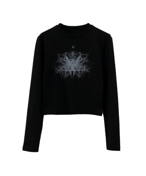 LVEU.（ラブユ） tシャツ 「LVEU.」ニュアンスグラフィックプリント