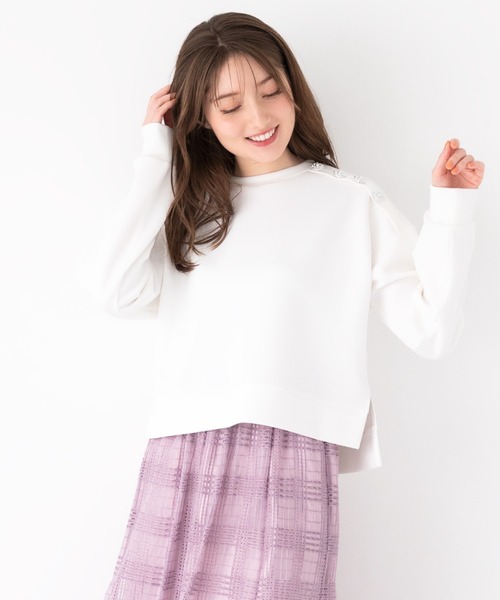 MISCH MASCH（ミッシュマッシュ） トレーナー スウェット ビジュー釦