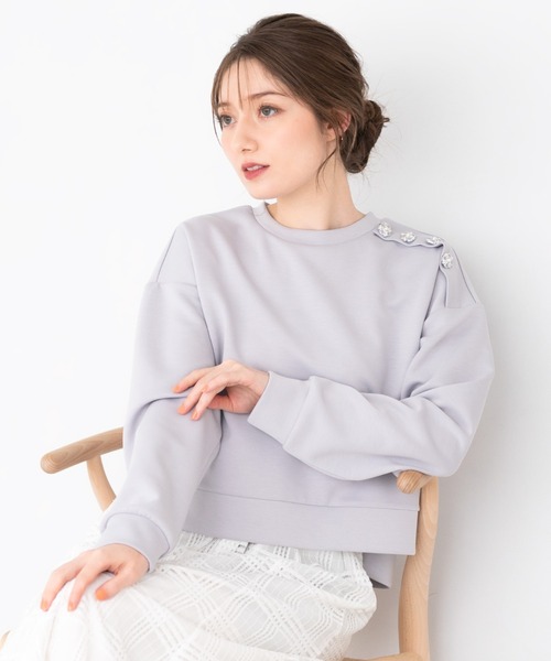 MISCH MASCH（ミッシュマッシュ） トレーナー スウェット ビジュー釦