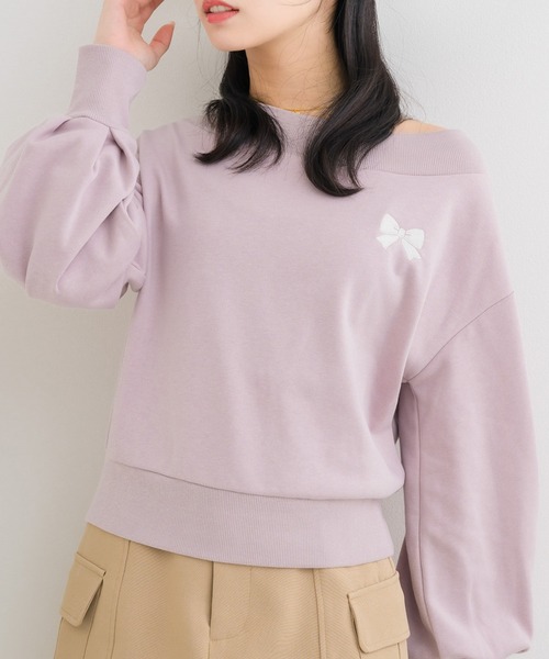ボートネックスウェット 30%OFF【CAMBIO(カンビオ)】ボートネック7分袖スウェット(CMB
