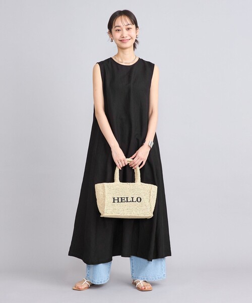 ワンピース 接触冷感リネンレーヨンフレアワンピース レディース 