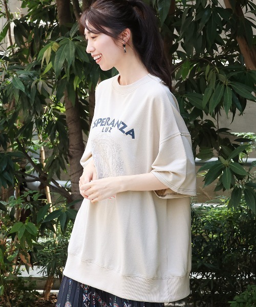 tシャツ メヒコアート刺繍ミニ裏毛プルオーバー レディース