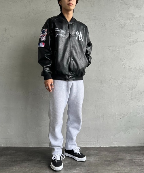 MLB ジャケット スタジャン 「FANATICS/ファナティクス」 別注 MLBロゴ  