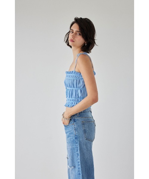 ALEXIA STAM キャミソール Shirring Knit Camisole
