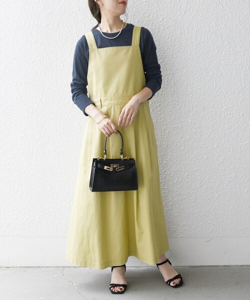 SHIPS any ジャンパースカート any:「洗濯機可能」チノ フレア