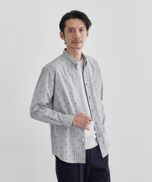 TAKEO KIKUCHI（タケオキクチ） シャツ ハットモチーフ ジャカード