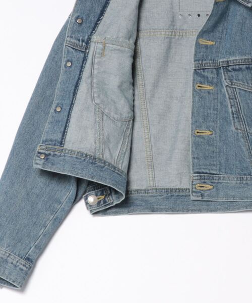 デニムジャケット gジャン SOMETHING×mk PEARL DENIM JACKET レディースの画像