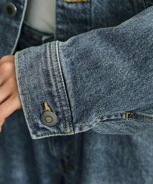 デニムジャケット gジャン SOMETHING×mk PEARL DENIM JACKET レディースの画像