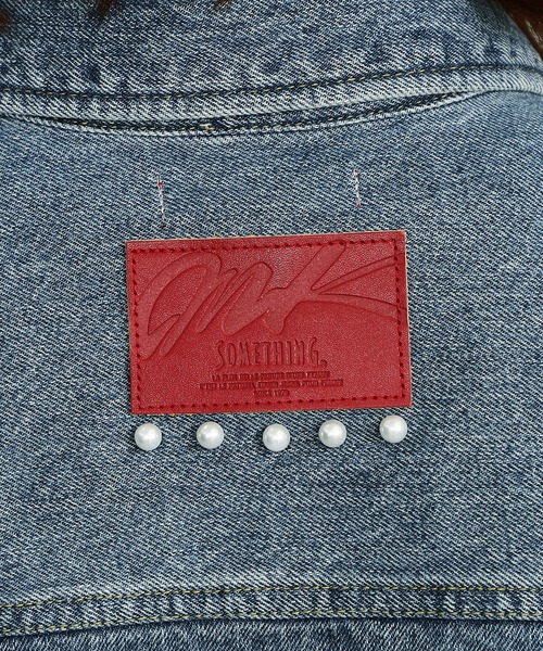 デニムジャケット gジャン SOMETHING×mk PEARL DENIM JACKET レディースの画像