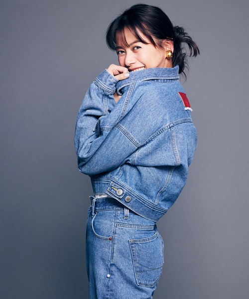 デニムジャケット gジャン SOMETHING×mk PEARL DENIM JACKET レディースの画像
