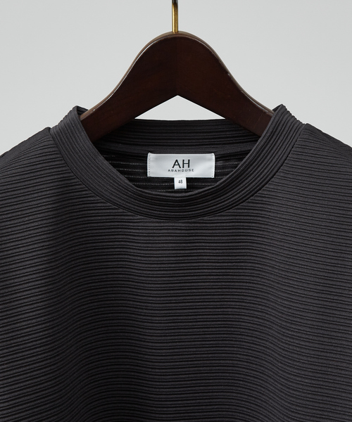 AH ABAHOUSE tシャツ 「AH ABAHOUSE」リップルボーダー 長袖Tシャツ 