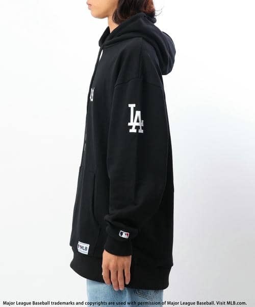 BACK TO THE FIELD パーカー 「MLB」刺繍ロゴフーディー レディース