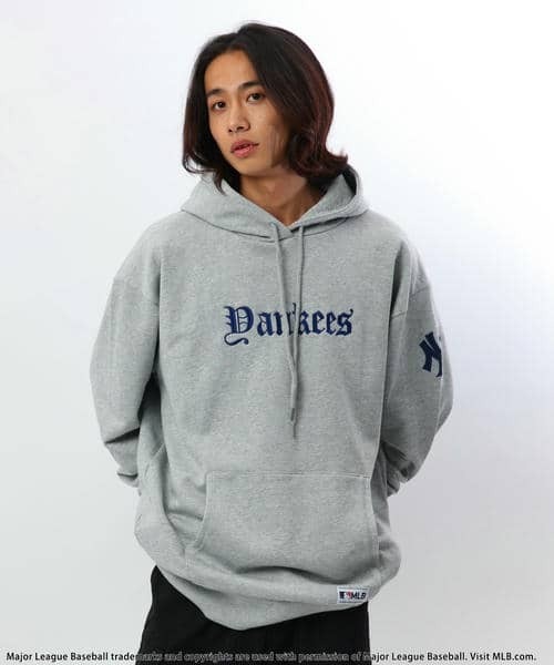 BACK TO THE FIELD パーカー 「MLB」刺繍ロゴフーディー レディース