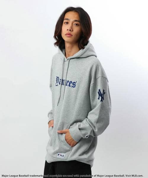 BACK TO THE FIELD パーカー 「MLB」刺繍ロゴフーディー レディース