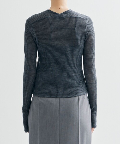 ジョンローレンスサリバン JOHN LAWRENCE SULLIVAN WOOL RIB CREW NECK TOP WITH HOOK 長袖カットソ JOHN LAWRENCE SULLIVAN（ジョンローレンスサリバン）の「JOHN