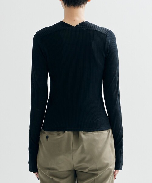 ジョンローレンスサリバン JOHN LAWRENCE SULLIVAN WOOL RIB CREW NECK TOP WITH HOOK 長袖カットソ JOHN LAWRENCE SULLIVAN tシャツ Tシャツ 「JOHN SULLIVAN