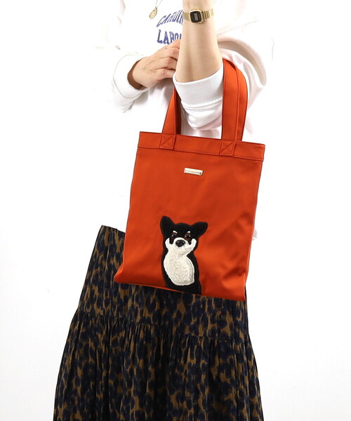 COOCO（クーコ） トートバッグ 犬モチーフ刺繍トートバッグ レディース