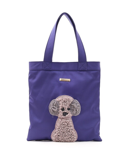 COOCO トートバッグ 犬モチーフ刺繍トートバッグ レディース