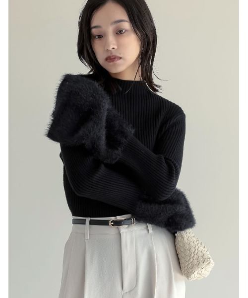 Re:EDIT（リエディ） ニット セーター 袖フェザーフレアスリーブニット