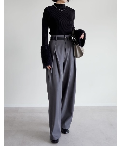 Re:EDIT（リエディ） ニット セーター 袖フェザーフレアスリーブニット