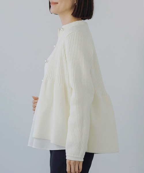 Sono（ソーノ） ニット セーター 「SONO/ソーノ」チアフル3Dペプラム