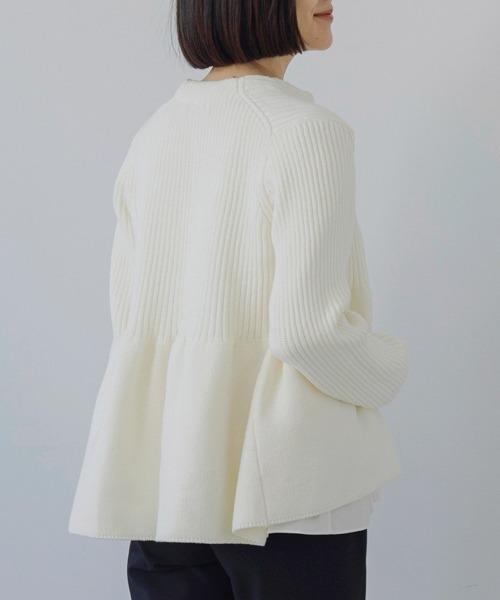 Sono（ソーノ） ニット セーター 「SONO/ソーノ」チアフル3Dペプラム