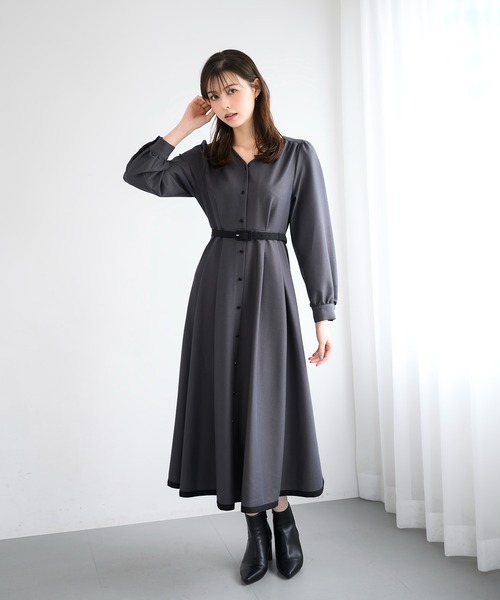 MISCH MASCH（ミッシュマッシュ） ワンピース 配色長袖シャツ