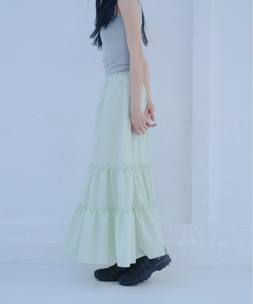 スカート Smyeon Multi ribbon tiered skirt セール】Multi ribbon tiered skirt/マルチリボンティアード