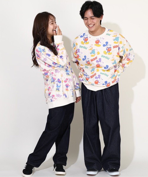 Disney（ディズニー） トレーナー スウェット 親子お揃い 総柄