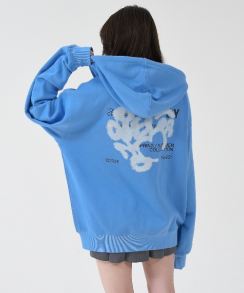 OY（オーワイ） パーカー HEART GRAFFITI SPRAY HOODIE ZIP UP/ハート