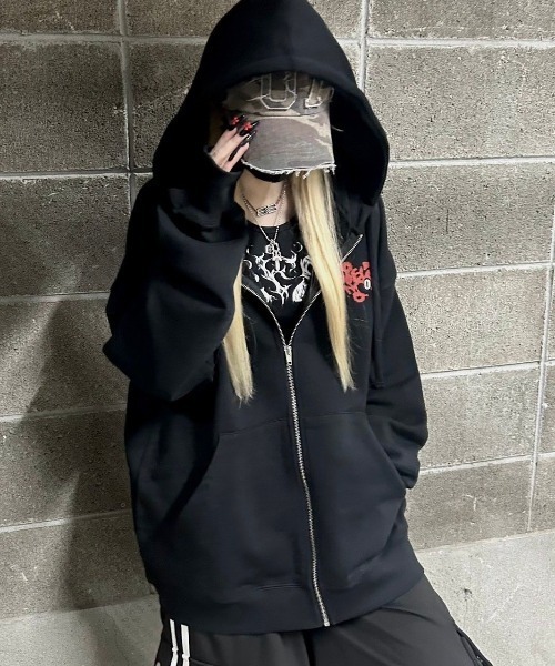 OY パーカー 「OY/オーワイ」 HEART GRAFFITI SPRAY HOODIE ZIP