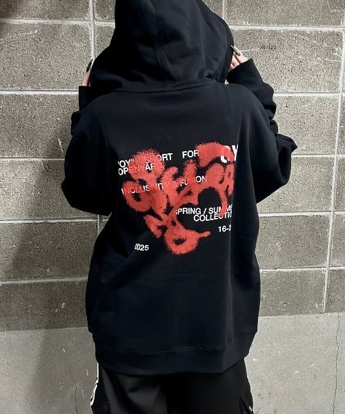 ★OY★HEART GRAFFITI SPRAY HOODIE ZIP UP - L.MELANGE★正規品 OY/オーワイ』 HEART GRAFFITI SPRAY HOODIE ZIP UP/ハート