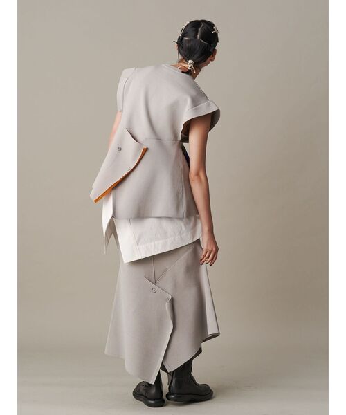 UN3D. ケープベスト UN3D. ニット セーター MULTICOLOR 2WAY CAPE VEST / マルチ