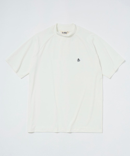 現行モデル マンシングウェア モックネック 半袖 ホワイト メンズ 希少サイズ Penguin by Munsingwear ペンギン バイ マンシングウェア