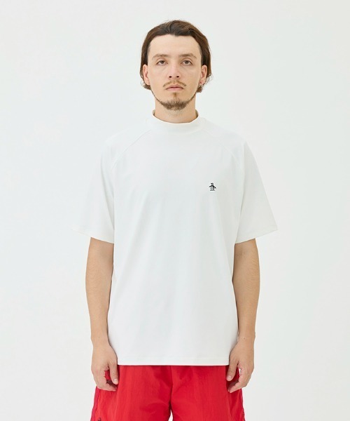 現行モデル マンシングウェア モックネック 半袖 ホワイト メンズ 希少サイズ Munsingwear（マンシングウェア）の「MUNSINGWEAR: 別注 MADE IN