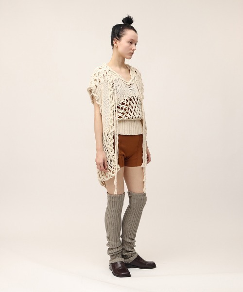 ベスト ジレ Mix Yarn Crochet Vest レディース メンズ ベスト ジレ Mix Yarn Crochet Vest レディース | JChereヤフー