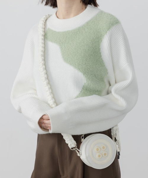 「EKCOOKIES」 長袖ニット M ホワイト レディース_画像3