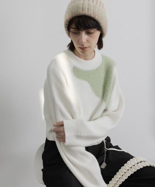 「EKCOOKIES」 長袖ニット M ホワイト レディース_画像7