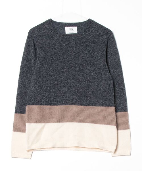 BLUE WORK（ブルーワーク） Vネックニット X-SMALL グレー メンズ