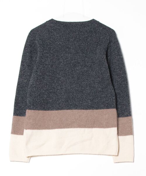 「BLUE WORK」 Vネックニット X-SMALL グレー メンズ_画像2