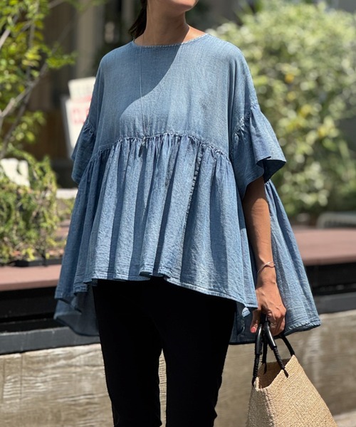 ★美品★BEARDSLEY シャツブルゾン 衿ギャザー　Fサイズ ギャザーカフスシャツ | BEARDSLEY(ビアズリー)レディース | PAL