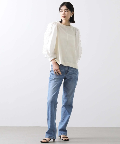 Torrazzo Donna ニット セーター ニット×フリルパフ7分ニット