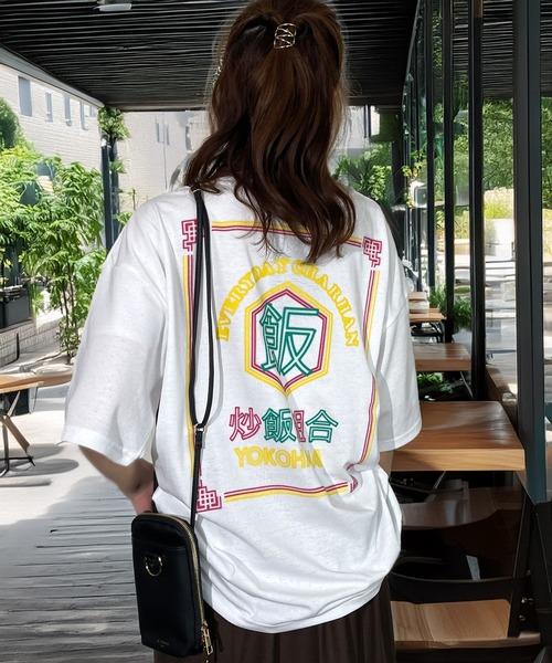 Candlestick tシャツ 炒飯組合 レトロ ポップ ワンポイント Tシャツ